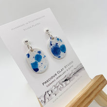Load image into Gallery viewer, Blue Burst Stud Drop - Silver Plated

