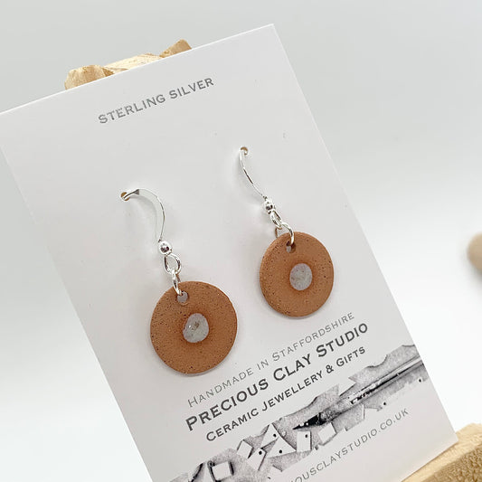 Terracotta circle earrings