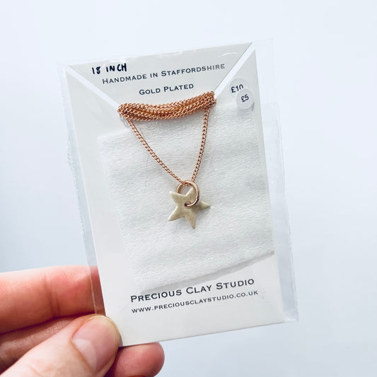 Oatmeal Star necklace- rose gold plated