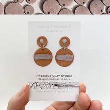 Load image into Gallery viewer, Terracotta Stud Drop - Silver Plated
