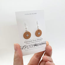 Load image into Gallery viewer, Terracotta Circle Drops - Sterling Silver
