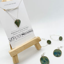 Load image into Gallery viewer, Deep Green Leaf Necklace - Sterling Silver
