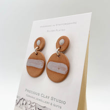 Load image into Gallery viewer, Terracotta Stud Drop - Silver Plated
