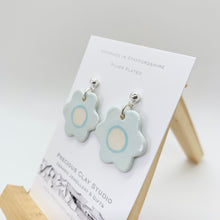 Load image into Gallery viewer, Blue Flower Stud Drop
