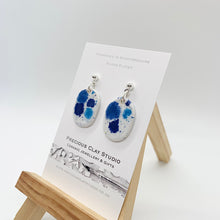 Load image into Gallery viewer, Blue Burst Stud Drop - Silver Plated
