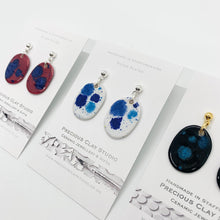 Load image into Gallery viewer, Blue Burst Stud Drop - Silver Plated
