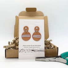 Load image into Gallery viewer, Terracotta Stud Drop - Silver Plated
